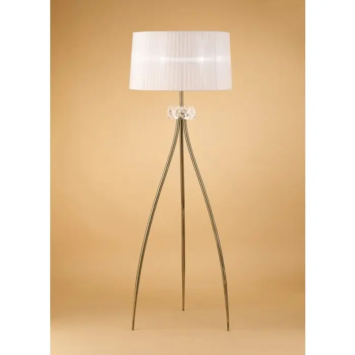 Mantra LOEWE Staande lamp Bruin, 3-lichts Lage Prijs