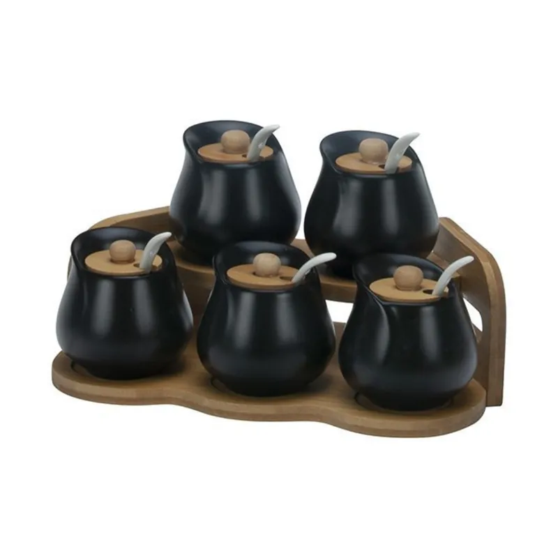 Alleen Vandaag Bricard - 7497 - Bamboo - Schaaltjes set - 11-delig - Zwart