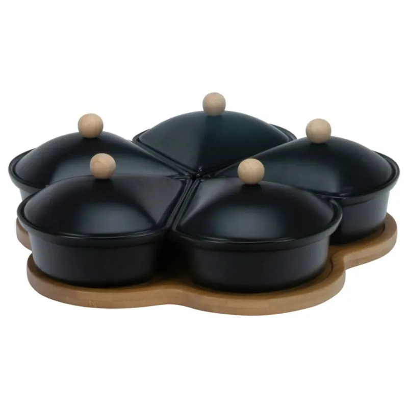 Bricard - Bamboo - 6966 - Schaaltjes set - 11-delig - Zwart Betaalbaar