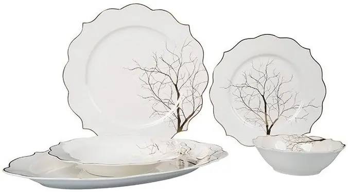 Bricard Bron Forest Serviesset set 25-delig Wit/Goud Actieprijs