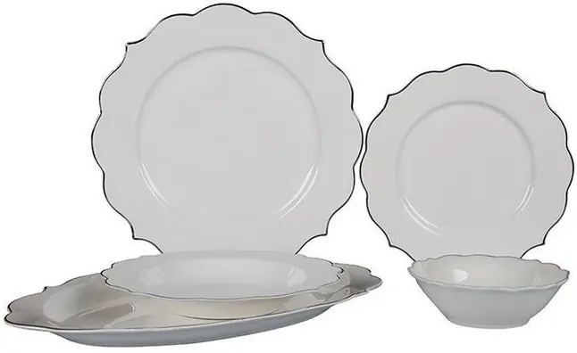 Weekendaanbieding Bricard Bron Serviesset set 25-delig Wit/Zilver