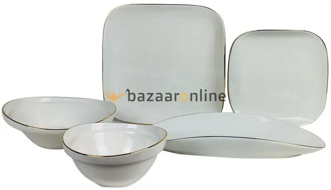 Bricard Evry Serviesset set 25-delig Wit/Goud Koop Vandaag