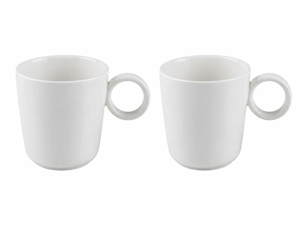 Koop Online Alvea Mokken Wit Keramiek 400 ml - 2 stuks
