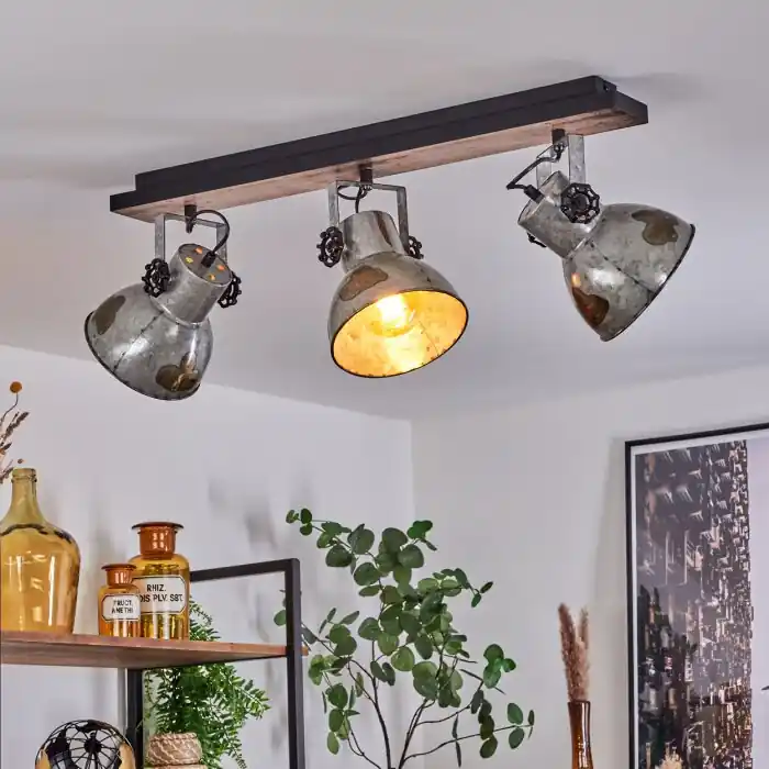 Gratis Retour Hora Plafondlamp Zilver, 3-lichts