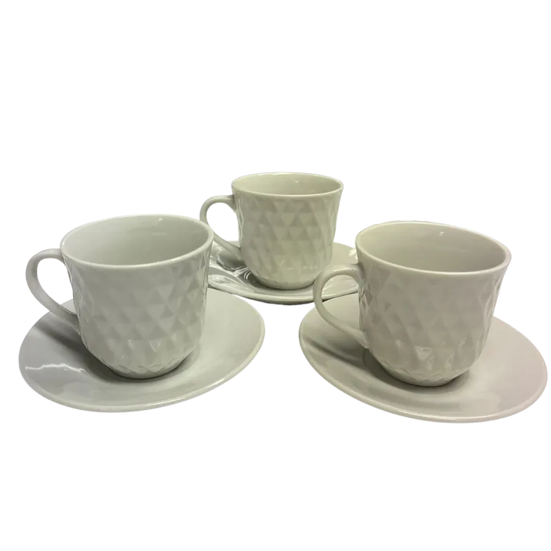 Espressoset - Diamonds - 12-delig - Wit Exclusieve Aanbieding