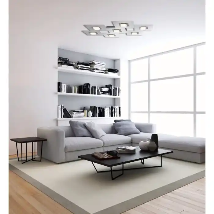 Grossmann KARREE Plafondlamp LED Aluminium, Koperkleurig, 7-lichts Superprijs
