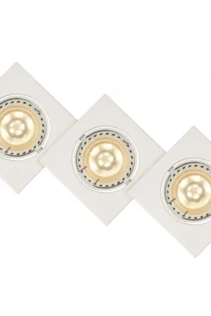 Gereduceerde Prijs Lucide FOCUS Inbouwspot LED Grijs, 3-lichts