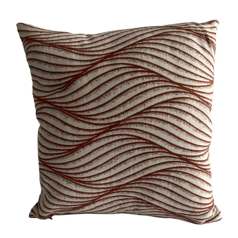 Koopje KUSSEN BONION BRUIN ROOD 45x45 CM