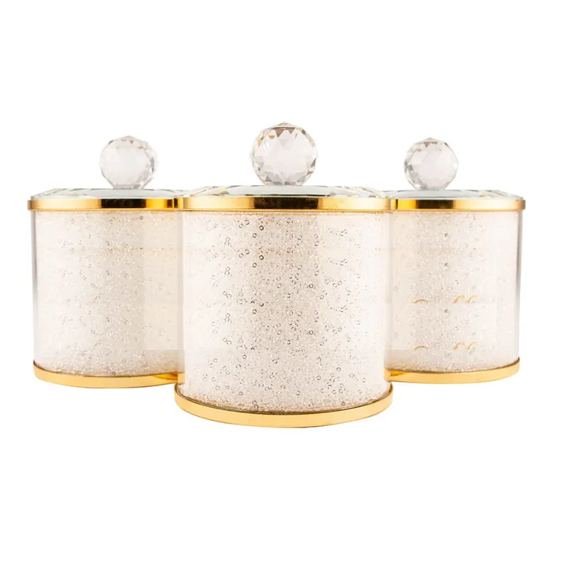 Favoriet Luxe bewaarpotten Blanco - Goud