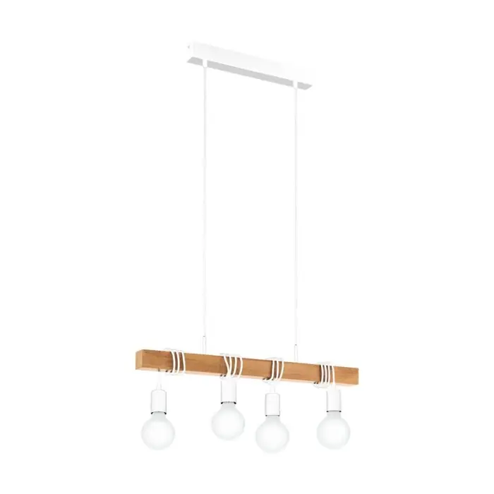 Eglo verlichting TOWNSHEND Hanglamp Wit, 4-lichts Seizoensaanbieding