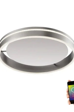 Paul Neuhaus Q-VITO Plafondlamp LED roestvrij staal, 1-licht, Afstandsbediening Express Levering
