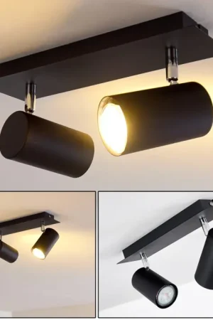 Zuoz Plafondlamp Zwart, 2-lichts Aanbieding