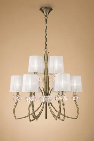 Mantra LOEWE Hanglamp Bruin, 9-lichts Laatste Kans