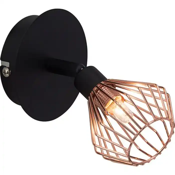 Brilliant Dalma Muurlamp Zwart, 1-licht Nu Kopen