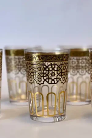 Theeglazen Momo Goud - 6 stuk Merkproduct