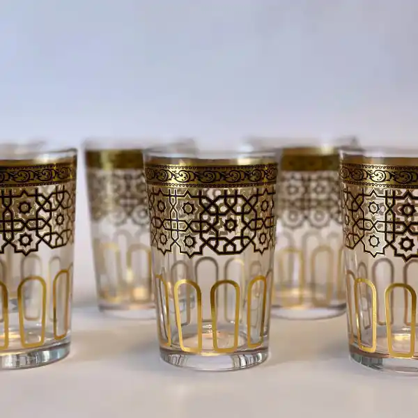 Theeglazen Momo Goud - 6 stuk Merkproduct