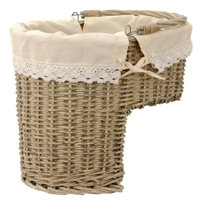 Clayre & Eef Opbergmand 40x26x34 cm Beige Rotan Direct Beschikbaar
