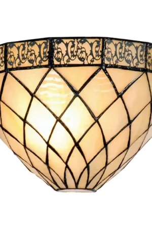 Lumilamp Wandlamp Tiffany 30x15x20 cm Beige Bruin Metaal Aanbieding