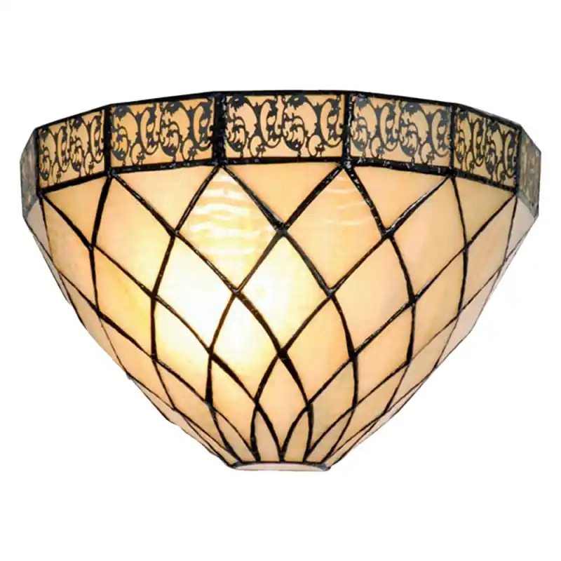 Lumilamp Wandlamp Tiffany 30x15x20 cm Beige Bruin Metaal Aanbieding