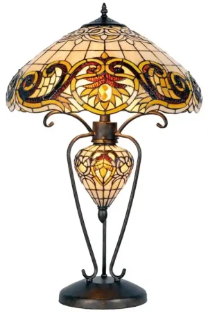 Lumilamp Tiffany Tafellamp Ø 46x76 cm Geel Glas Bestseller