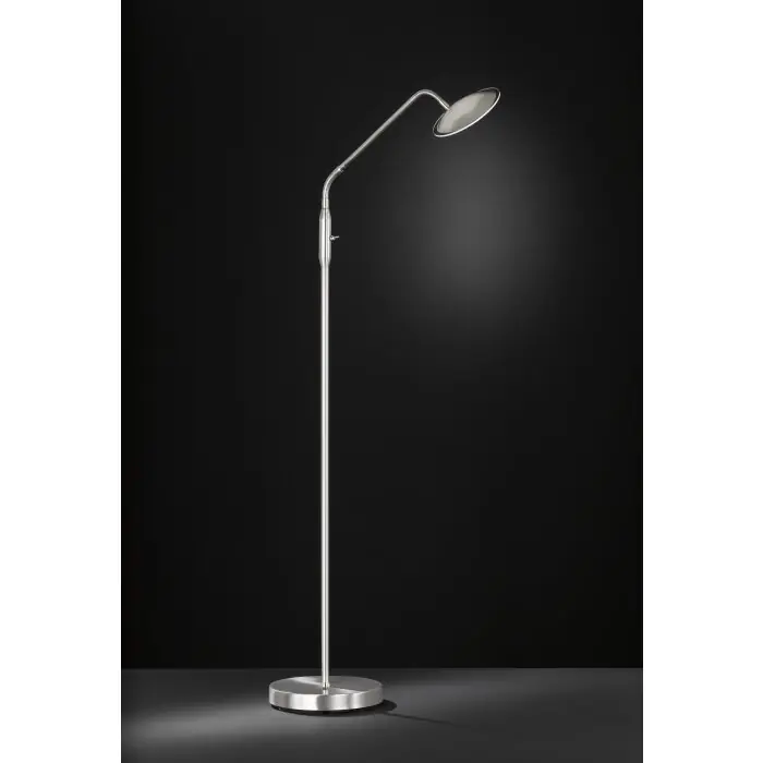 Wofi ORTA Staande lamp LED Nikkel mat, 1-licht Op = Op