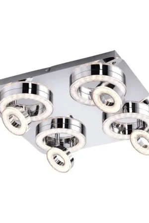 Beste Prijs Leuchten-Direkt Tim Plafondlamp LED Chroom, 8-lichts