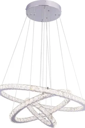 Actieprijs Globo MARILYN I Hanger Chroom, Kristaloptiek, 1-licht, Afstandsbediening