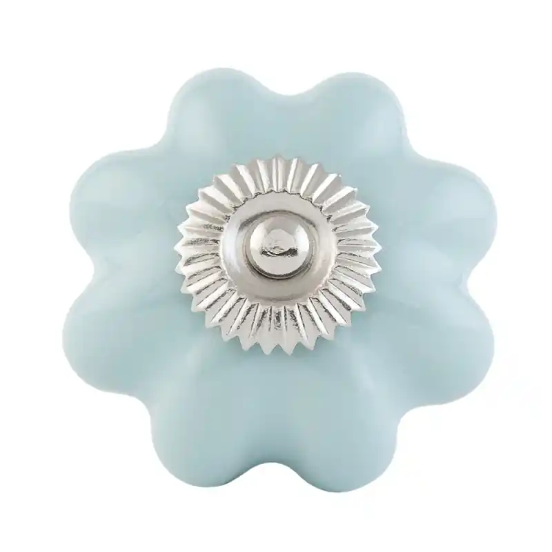 Clayre & Eef Deurknop Ø 4 cm Blauw Keramiek Populair