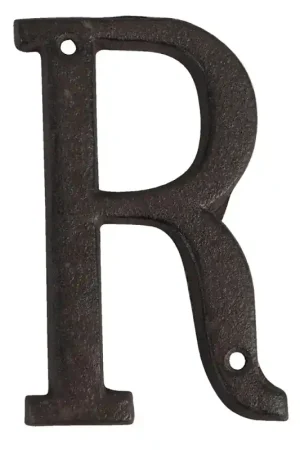 Populair Clayre & Eef IJzeren Letter R 13 cm Bruin IJzer