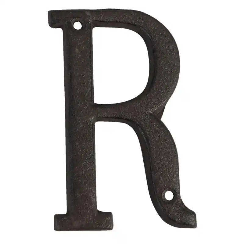 Populair Clayre & Eef IJzeren Letter R 13 cm Bruin IJzer