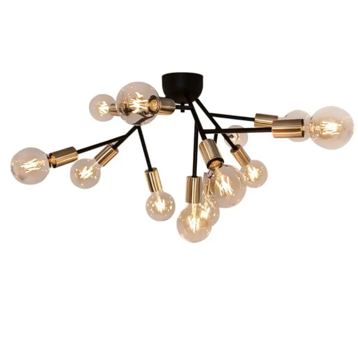 Korting By Rydens Heroes Plafondlamp Zwart, 12-lichts