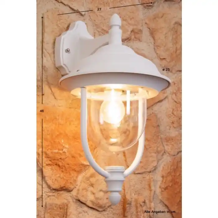 Aanbieding Konstsmide PARMA Muurlamp Transparant, Helder, Wit, 1-licht