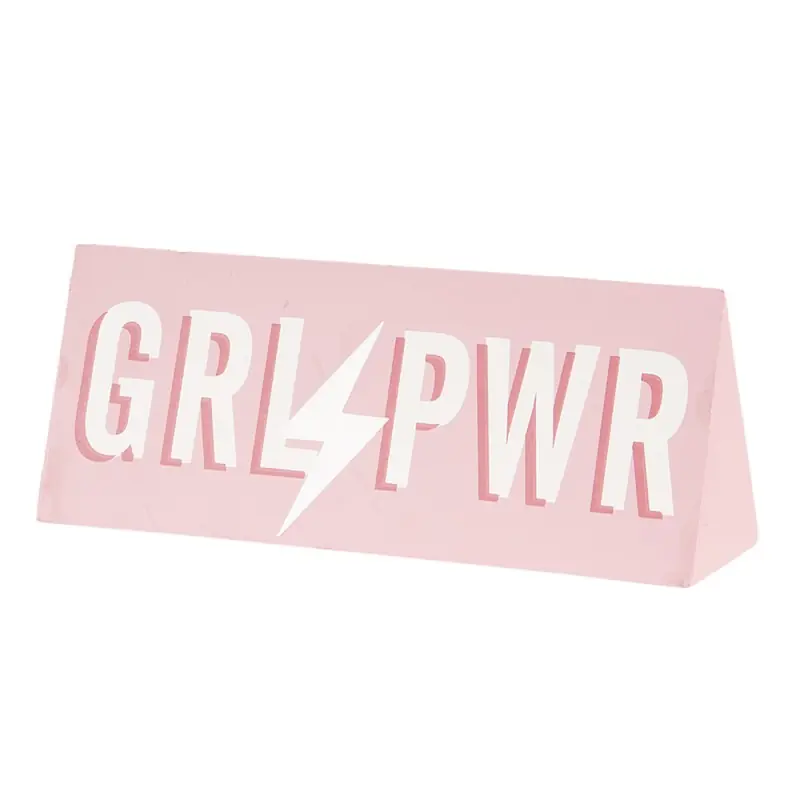Clayre & Eef Tekstbord 20x6x8 cm Roze Hout Finale Uitverkoop