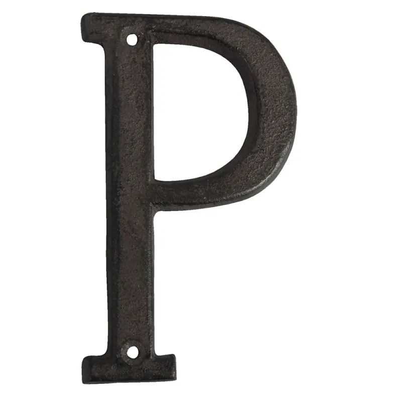 Flitsaanbieding Clayre & Eef IJzeren Letter P 13 cm Bruin IJzer