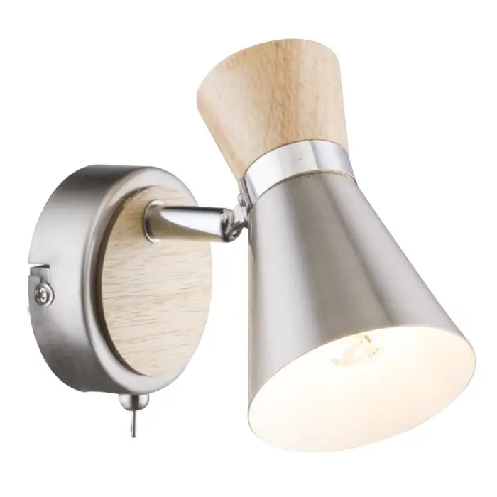 Globo Muurspot Nikkel mat, 1-licht Aanbieding