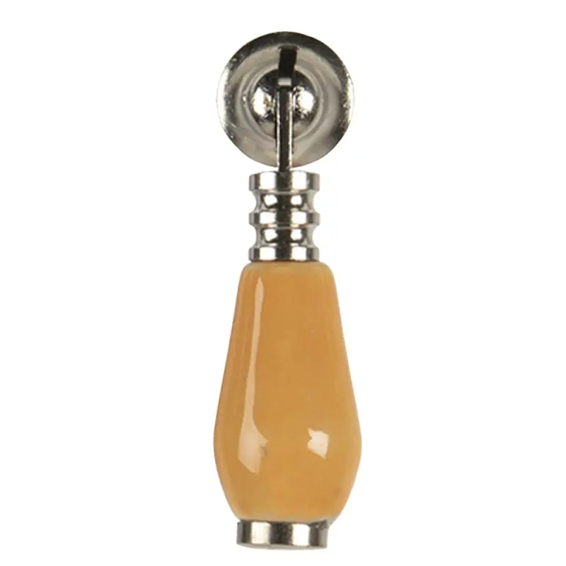 Clayre & Eef Deurknop 2x6 cm Geel Keramiek Nieuw
