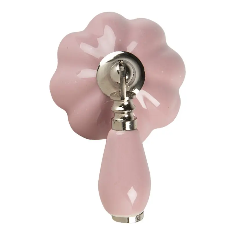 Express Levering Clayre & Eef Deurknop 4x8x6 cm Roze Keramiek