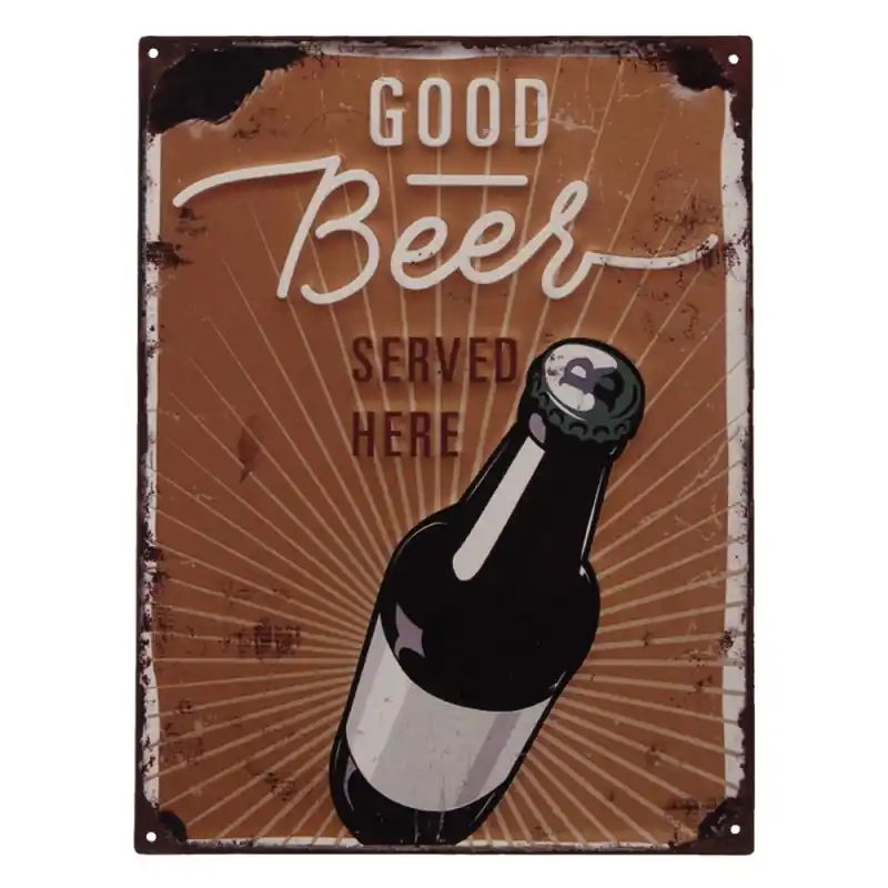 Clayre & Eef Tekstbord 25x33 cm Bruin IJzer Aanbieding