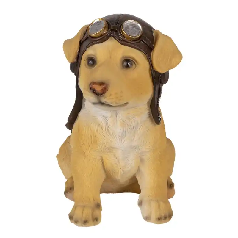 Clayre & Eef Beeld Hond 14x10x16 cm Bruin Polyresin Laatste Kans