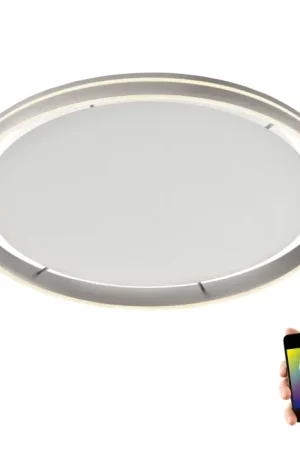 Paul Neuhaus Q-VITO Plafondlamp LED roestvrij staal, 1-licht, Afstandsbediening Aanbieding