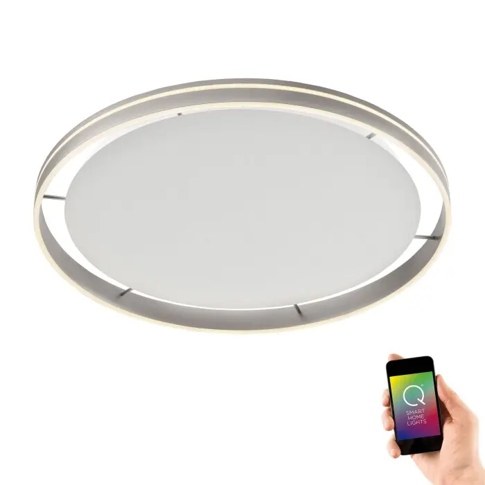 Paul Neuhaus Q-VITO Plafondlamp LED roestvrij staal, 1-licht, Afstandsbediening Aanbieding