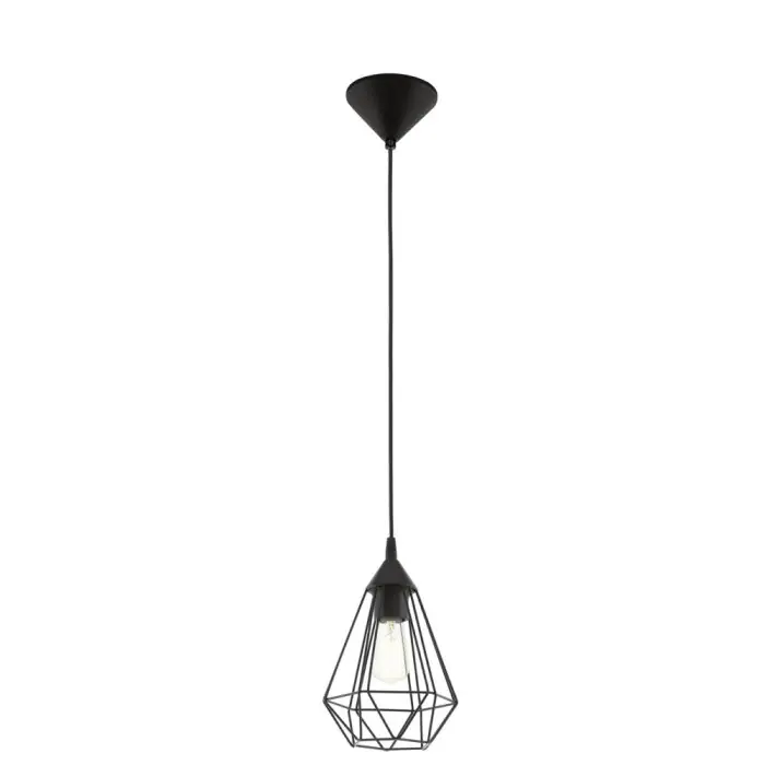Korting Eglo TARBES Hanglamp Zwart, 1-licht