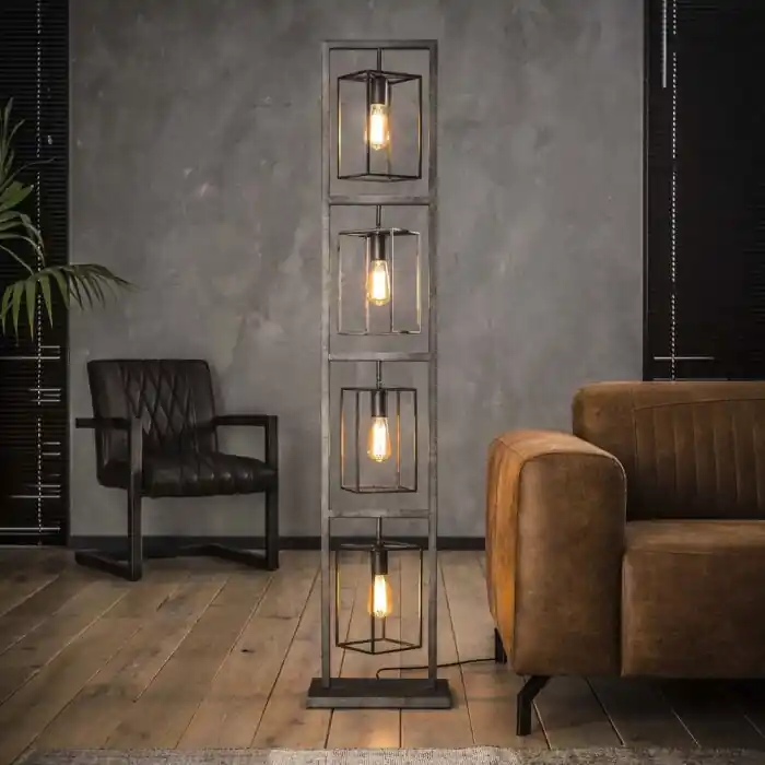 Westbroek Staande lamp Zilver, 4-lichts Hoge Kwaliteit