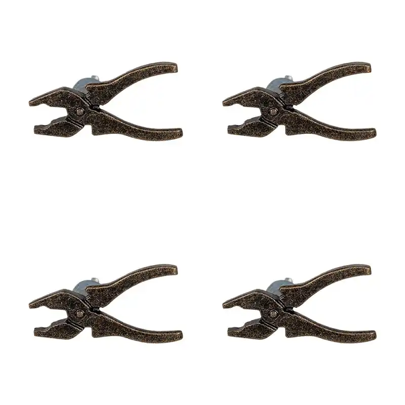Populair Clayre & Eef Deurknop Set van 4 Knijptang 6x3x3 cm Bruin IJzer