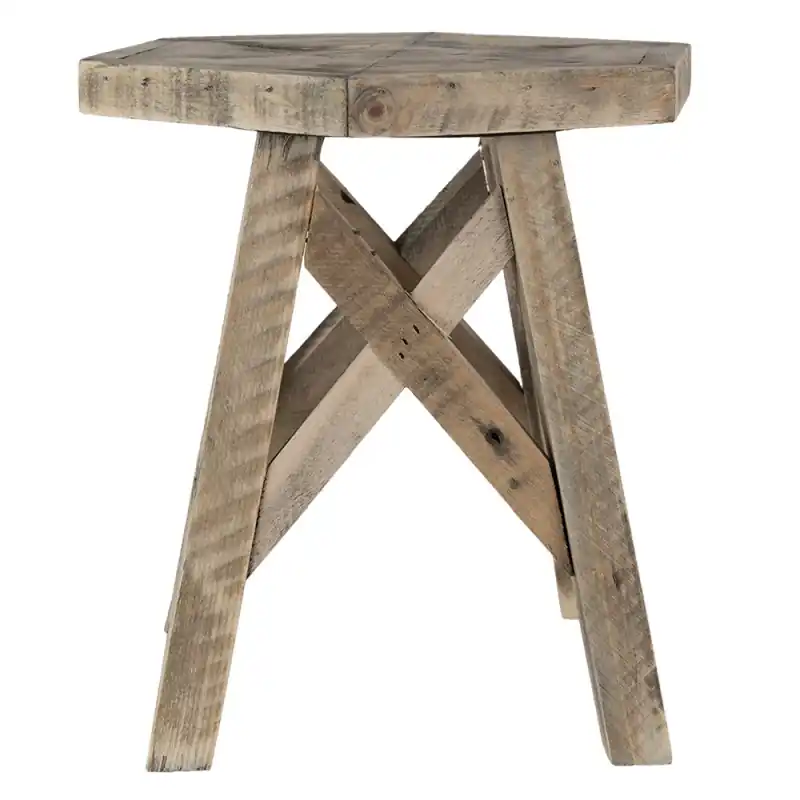 Premium Clayre & Eef Plantentafeltje 22x22x25 cm Bruin Hout