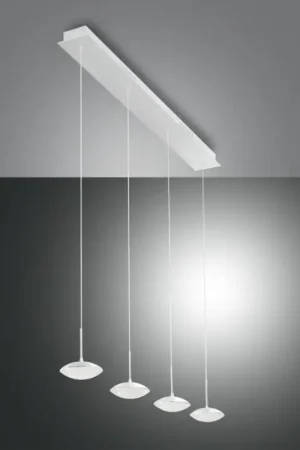 Fabas Luce Hale Hanglamp LED Wit, 4-lichts Snelle Levering
