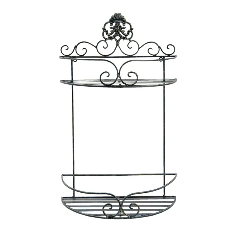Tijdelijk Beschikbaar Clayre & Eef Wandrek 33x16x53 cm Zwart IJzer