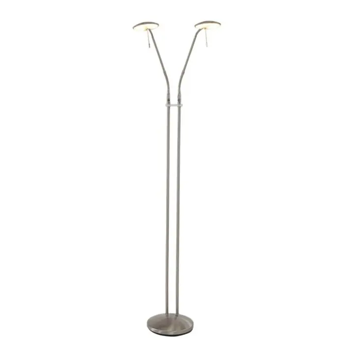Finale Uitverkoop Steinhauer ZENITH Staande lampen LED roestvrij staal, 2-lichts