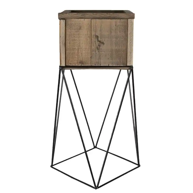 Speciale Aanbieding Clayre & Eef Planthouder 28x28x50 cm Bruin Hout