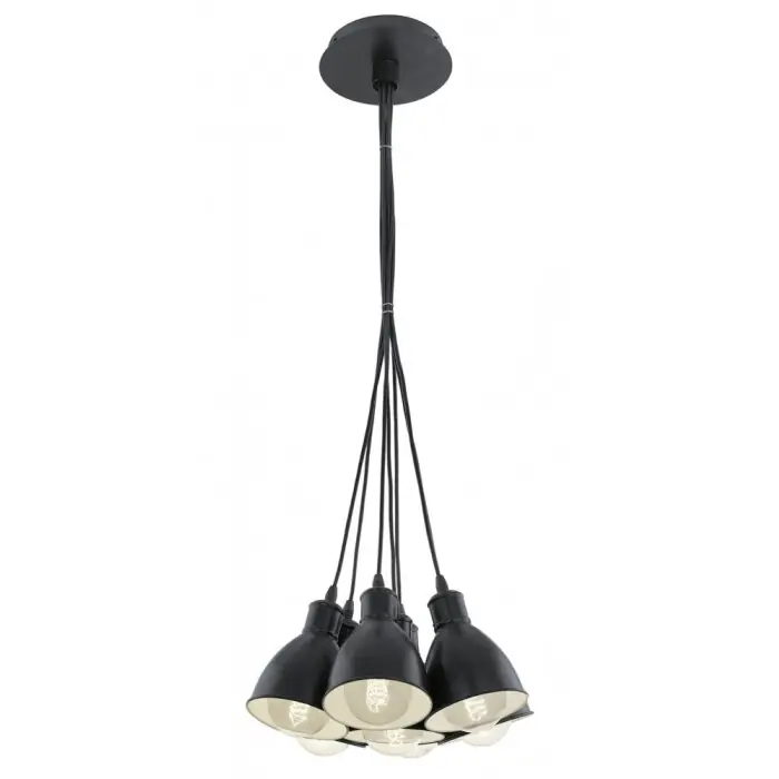 Eglo PRIDDY Hanglamp Zwart, Wit, 7-lichts Nu Kopen